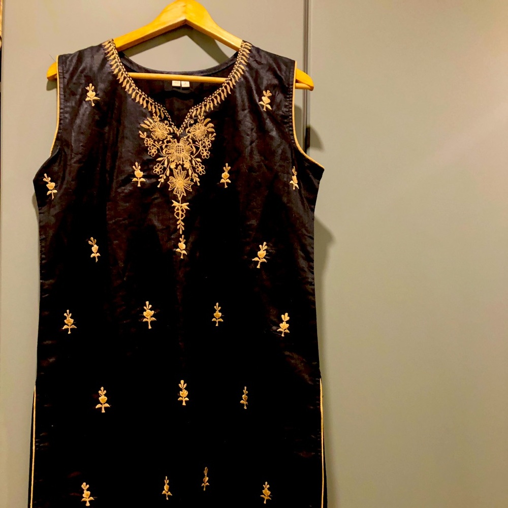 Silk sheath dress handmade in India